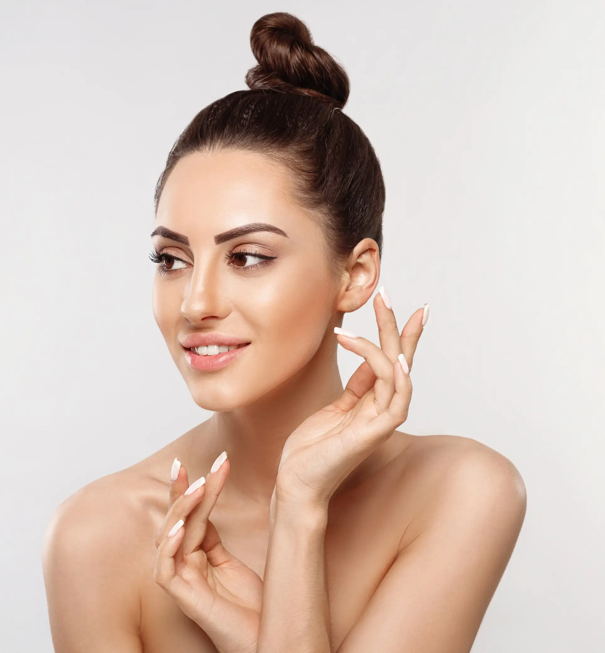 Smiling woman after skin rejuvenation therapy