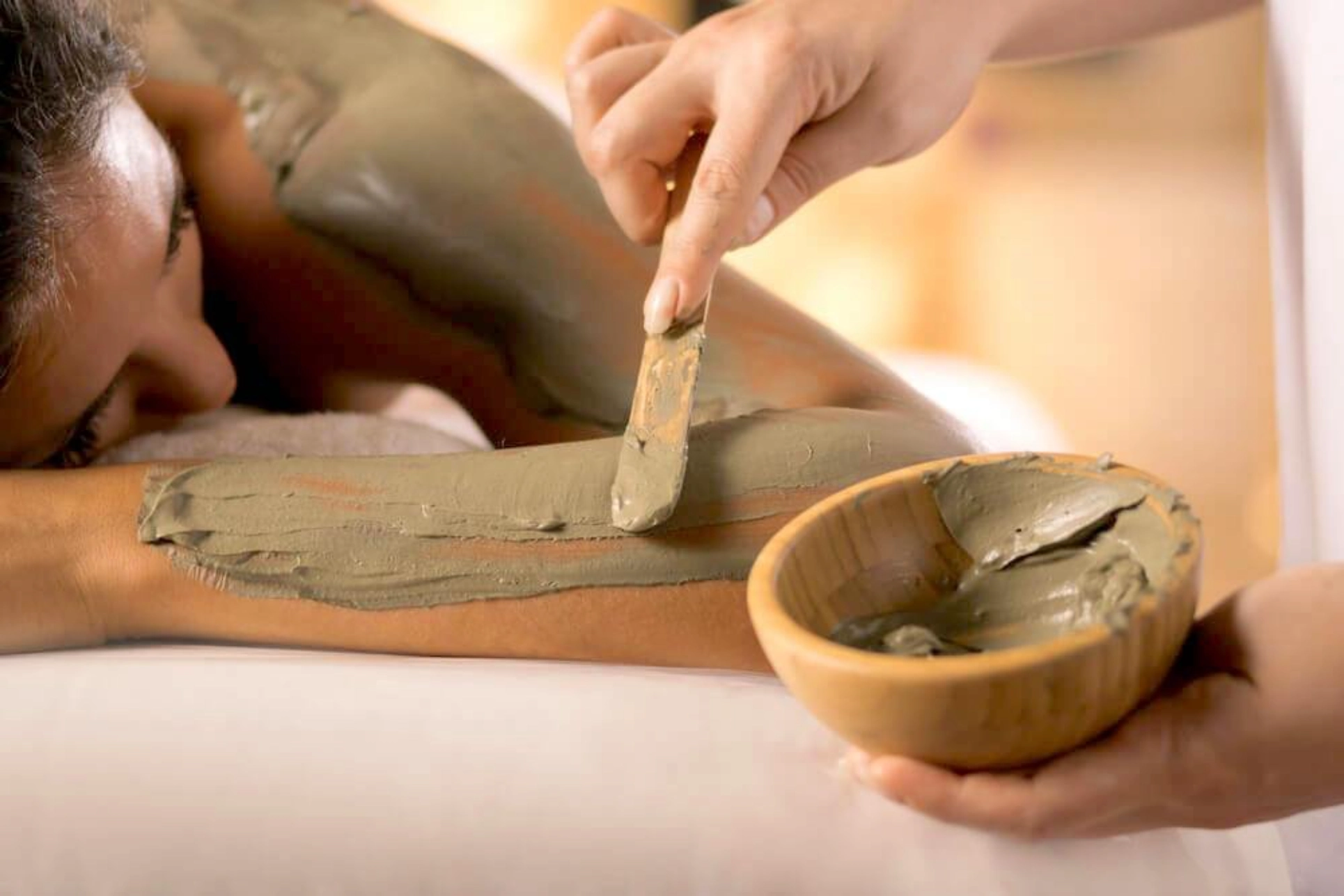 Therapeutic mud treatment for detox and relaxation.